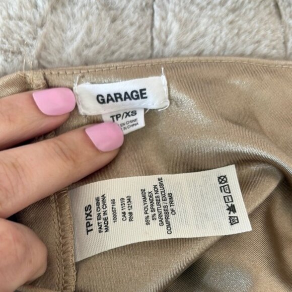 Garage Metallic Gold Halter Tank Top XS292 - Picture 5 of 5